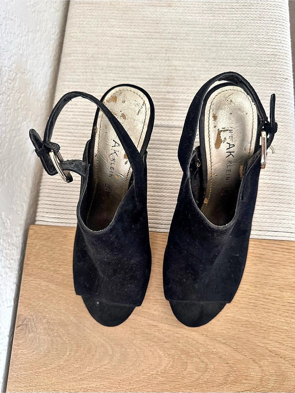 Anne Klein Black Slingback Heels - Picture 2 of 3